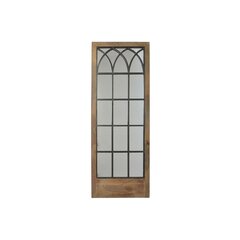 Настенное зеркало DKD Home Decor Чёрный Металл Коричневый Ббереза Окно (60 x 3 x 160 cm) цена и информация | Зеркала | 220.lv