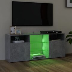 TV skapītis ar LED lampiņām, 120x30x50 cm, betona pelēks цена и информация | Тумбы под телевизор | 220.lv