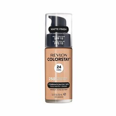 Grima pamats kombinētai un taukainai ādai Revlon ColorStay™ Makeup SPF15, 30 ml cena un informācija | Grima bāzes, tonālie krēmi, pūderi | 220.lv