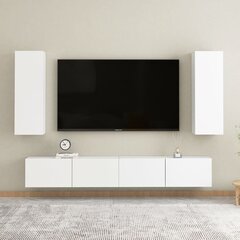 TV skapji, 2 gab., balti, 30,5x30x90cm, MDP цена и информация | Тумбы под телевизор | 220.lv