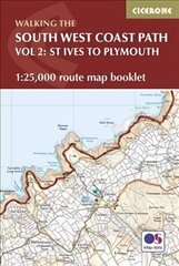 South West Coast Path Map Booklet - Vol 2: St Ives to Plymouth: 1:25,000 OS Route Mapping цена и информация | Путеводители, путешествия | 220.lv