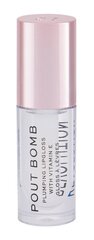 Caurspīdīgs lūpu spīdums Makeup Revolution Pout Bomb Glaze, 4.6 ml cena un informācija | Lūpu krāsas, balzāmi, spīdumi, vazelīns | 220.lv