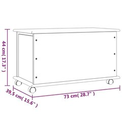 Lāde ar riteņiem Alta, 73x39,5x44 cm, brūns cena un informācija | Veļas grozi un mantu uzglabāšanas kastes | 220.lv