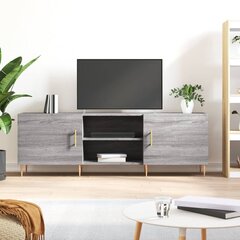 TV skapītis, pelēka ozola krāsa, 150x30x50cm, inženierijas koks cena un informācija | TV galdiņi | 220.lv