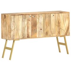 Боковой шкаф, 118x30x75 см, массив древесины манго цена и информация | Шкафчики в гостиную | 220.lv