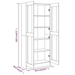 grāmatu skapis, ozolkoka, 82,5x30,5x185,5 cm, inženierijas koks cena un informācija | Plaukti | 220.lv