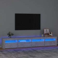 TV skapis ar LED apgaismojumu, betona pelēks, 240x35x40cm cena un informācija | TV galdiņi | 220.lv