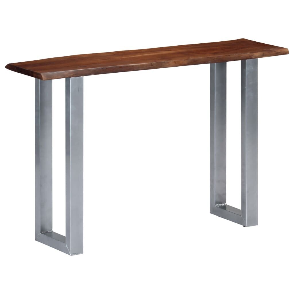 konsoles galdiņš, 115x35x76 cm, akācijas masīvkoks un dzelzs cena un informācija | Konsoles galdiņi | 220.lv
