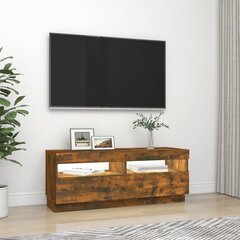 TV skapītis ar LED lampiņām, ozolkoka krāsa, 100x35x40 cm cena un informācija | TV galdiņi | 220.lv