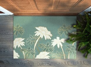 Durvju paklājs Ziedi, 90x60 cm cena un informācija | Kājslauķi | 220.lv