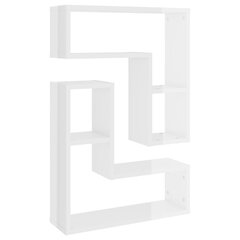sienas plaukti, 2 gab., 50x15x50 cm, balti, skaidu plāksne cena un informācija | Plaukti | 220.lv