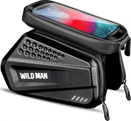 Velosipēda rāmja soma telefonam WildMan Hardpouch XXL, melna cena un informācija | Citi velo piederumi un aksesuāri | 220.lv