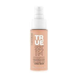 Mitrinošs, krēmīgs sejas pūderis Catrice True Skin, 30 ml, 030 Neutral Sand cena un informācija | Grima bāzes, tonālie krēmi, pūderi | 220.lv