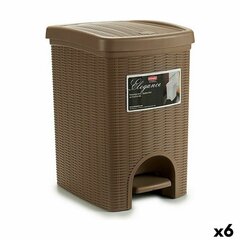 Мусорное ведро с педалью Stefanplast Elegance Коричневый Пластик 20 L 27,5 x 38,5 x 31 cm (6 штук) цена и информация | Мусорные баки | 220.lv