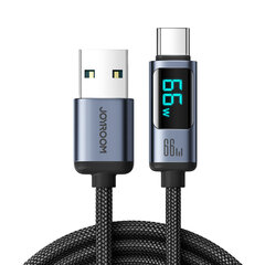 Кабель Prism USB/USB-C 66W 1.2 м от Joyroom S-AC066A16 (черный) цена и информация | Кабели для телефонов | 220.lv