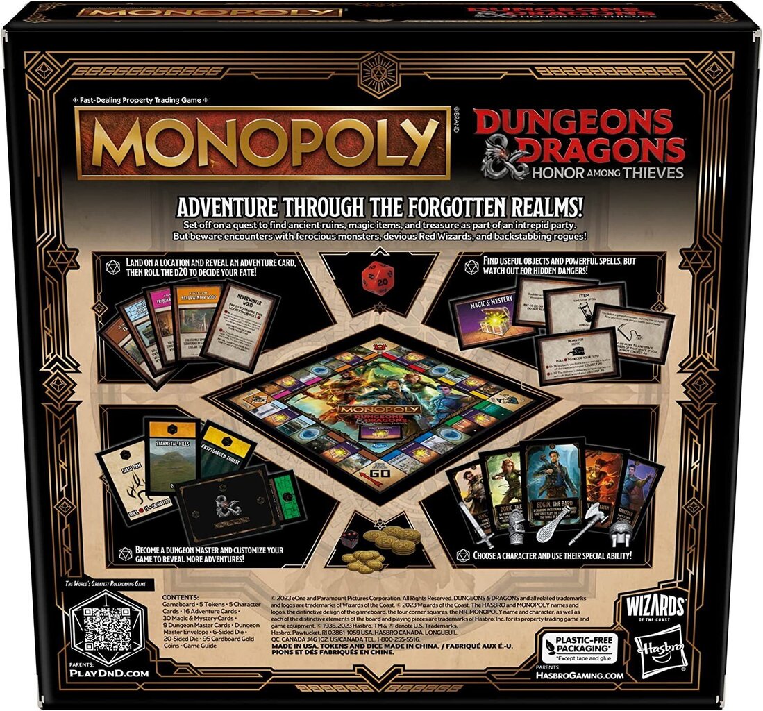 Galda spēle Monopoly Dungeons & Dragons Honor among Thieves цена и информация | Galda spēles | 220.lv