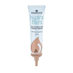 Увлажняющий оттеночный крем Essence Hydro Hero 20-sun beige SPF15, 30 мл цена и информация | Пудры, базы под макияж | 220.lv