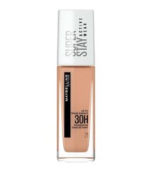 Šķidrais grima pamats Maybelline SuperStay 24H, 21 Nude beige, 30 ml cena un informācija | Grima bāzes, tonālie krēmi, pūderi | 220.lv