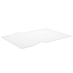 galda aizsargsegums, caurspīdīgs, 140x90 cm, 2 mm, PVC cena un informācija | Galdauti, salvetes | 220.lv