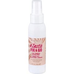 Grima bāze Rimmel London Lasting Finish Fix &amp; Go Fiksējošs 2-in-1 (100 ml) cena un informācija | Grima bāzes, tonālie krēmi, pūderi | 220.lv