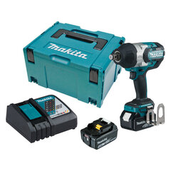 Аккумуляторный ударный гайковерт Makita DTW1001RTJ 3/4", 18V цена и информация | Шуруповерты, дрели | 220.lv