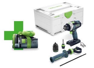 TPC 18/4 I-Basic-5,2 Akumulatora triecienurbjmašīna QUADRIVE Festool 575604 cena un informācija | Skrūvgrieži, urbjmašīnas | 220.lv