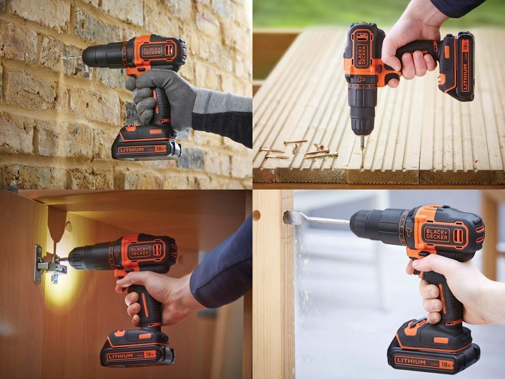 Skrūvgriezis Black &amp; Decker BDCHD18KB цена и информация | Skrūvgrieži, urbjmašīnas | 220.lv