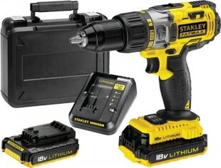 Аккумуляторная ударная дрель - шуруповерт Stanley FMC625D2 18V цена и информация | Шуруповерты, дрели | 220.lv