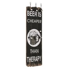 drēbju pakaramais BEER CHEAPER, 120x40 cm, 6 āķīši cena un informācija | Drēbju pakaramie | 220.lv