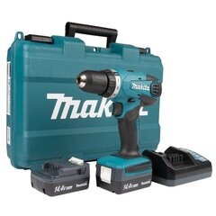 Аккумуляторная дрель-шуруповерт Makita DF347DWE 14,4 В цена и информация | Шуруповерты, дрели | 220.lv