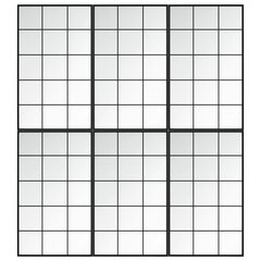 Spogulis , 60x0,3x100 cm, melns cena un informācija | Spoguļi | 220.lv