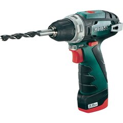 Аккумуляторная дрель Metabo PowerMaxx 12 Basic, 2,0Ah, в кофре цена и информация | Шуруповерты, дрели | 220.lv