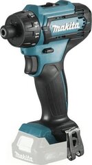 Аккумуляторный  шуруповерт Makita DF033DZ, 12В MAX, 30/14 Nm, 0,88 кг, 1/4, LED 2-speed (без аккумулятора и без зарядного устройства) цена и информация | Шуруповерты, дрели | 220.lv