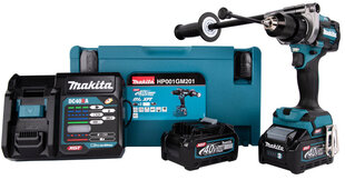 Аккумуляторная ударная дрель / отвертка XGT® 40В  HP001GM201 Makita цена и информация | Шуруповерты, дрели | 220.lv