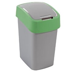 Atkritumu spainis Flip Bin 50L sudraba/zaļš cena un informācija | Miskastes | 220.lv