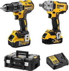 Набор инструментов Dewalt Combo XR 18V DCD791 + DCF894 + 2x5.0Ah Li-Ion (DCK2077P2T-QW) цена и информация | Шуруповерты, дрели | 220.lv