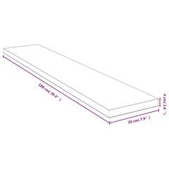 Sienas plaukts, 100x20x4 cm, bambuss cena un informācija | Plaukti | 220.lv