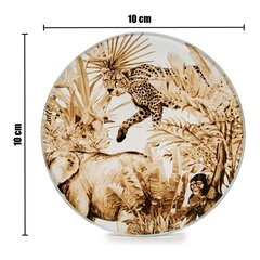 Paliktņi Stikls dzīvnieki (4 Daudzums) (4 uds) (Ø 10 cm) cena un informācija | Galdauti, salvetes | 220.lv