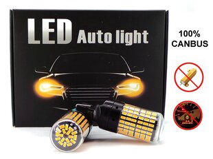 W21W LED spuldzes 2x 7440 12-24V CANBUS oranža PREMIUM cena un informācija | Auto spuldzes | 220.lv