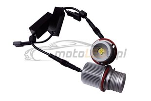 80W LED spuldzes BMW E39, E53, E65, E66, E60, E61, E63, E64, E87 gredzeniem, 2 gab. komplekts cena un informācija | Auto spuldzes | 220.lv