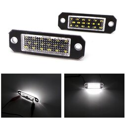 VW Caddy, Passat, Touran, T5, T6, номерной знак огни LED 2x550lm, комплект из 2шт цена и информация | Авто принадлежности | 220.lv