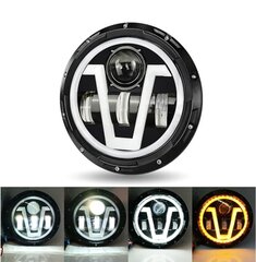 Priekšējais apgaismojums 7" Full LED V Harley, Jeep, Land Rover, Suzuki, Ford, Nissan, Lada, 1 gab cena un informācija | Auto spuldzes | 220.lv