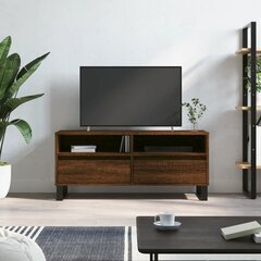 TV skapītis, ozola krāsa, 100x34,5x44,5 cm, inženierijas koks cena un informācija | TV galdiņi | 220.lv