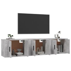sienas TV skapīši, 3 gab., betona pelēki, 57x34,5x40 cm cena un informācija | TV galdiņi | 220.lv