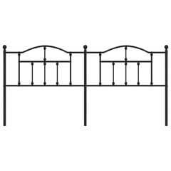 Gultas galvgalis, metāls, melns, 200 cm cena un informācija | Gultas | 220.lv