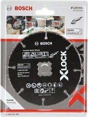 Режущий диск для резки древесины с угловой шлифовальной машиной Bosch 125 мм, 2608619284 цена и информация | Пилы, циркулярные станки | 220.lv