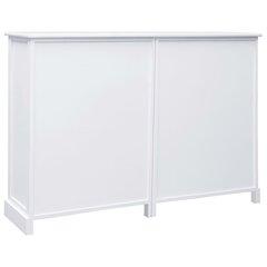 kumode ar 10 atvilktnēm, 113x30x79 cm, koks, balta цена и информация | Шкафчики в гостиную | 220.lv