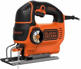 Finierzāģis Black&amp;Decker KS801SEK 80 mm 550 W cena un informācija | Zāģi, ripzāģi | 220.lv