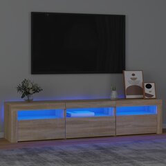 TV skapis ar LED apgaismojumu, ozols, 180x35x40cm cena un informācija | TV galdiņi | 220.lv