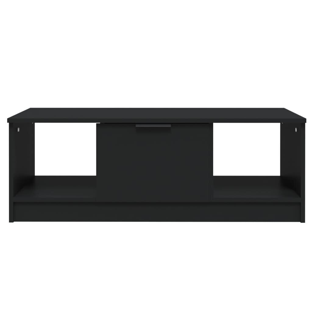 Kafijas galdiņš, melns, 102x50x36 cm, apstrādāts koks cena un informācija | Žurnālgaldiņi | 220.lv